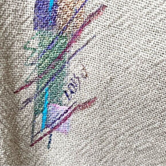 NWT Toofan Hand Painted Artsy Maxi Kaftan Dress Large - Picture 10 of 14